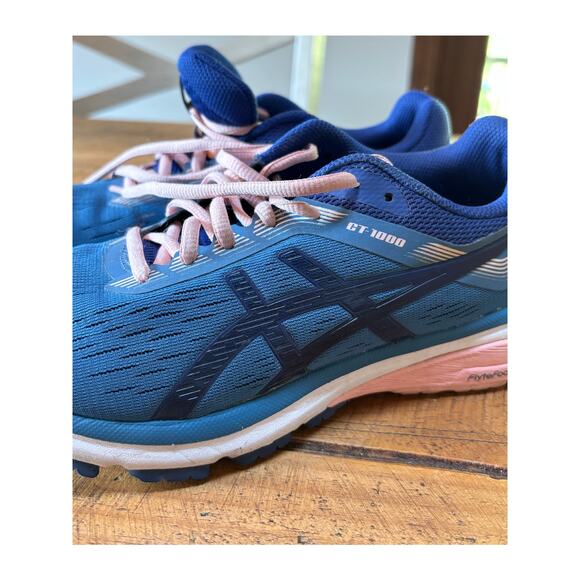 Womens ASICS GT-1000 7 Running Shoes Sneakers Pink Azure Blue Size 9 - Picture 10 of 11